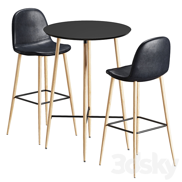 3d models: Table + Chair - Bar table and chair Jysk Jonstrup