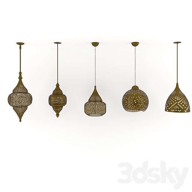 3d Models Chandelier Moroccan Lamp Ceiling Lights