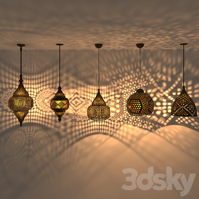 3d Models Chandelier Moroccan Lamp Ceiling Lights