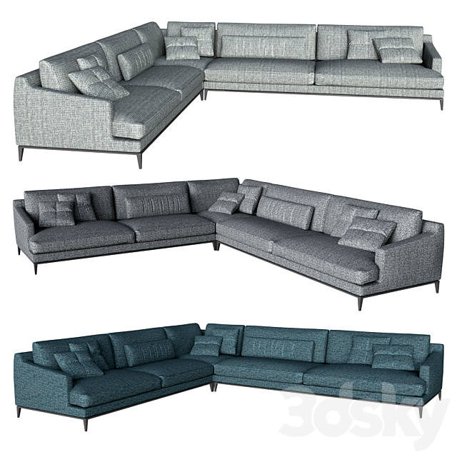 3d Models Sofa Poliform Divani Bellport 2