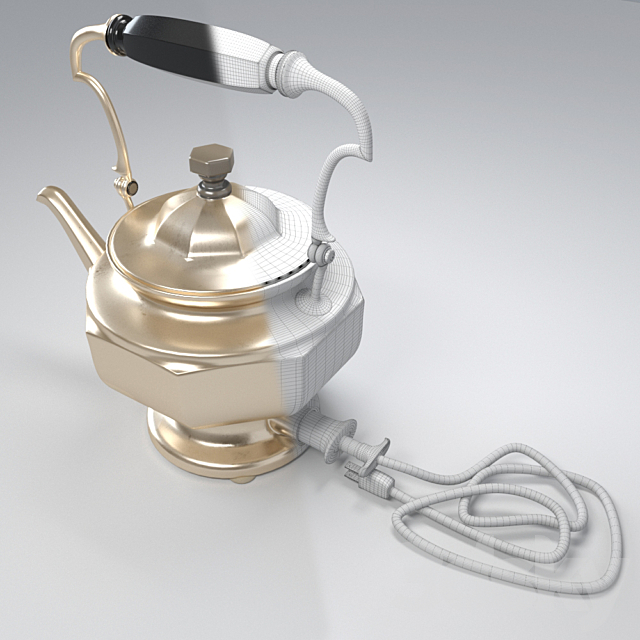Electric antique kettle Kitchen appliance 3D Models