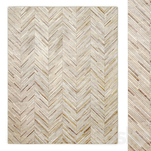 3d Models Carpets Chevron Cowhide Rug Rh