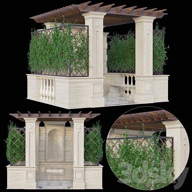 3d Models Other Pergola Classic