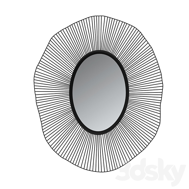 Asymmetric Mirror Zara Home Mirror 3D Models