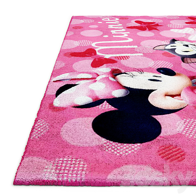 Minnie Mouse Pink Juvenile Area Rug, Minnie Mouse Room Rug