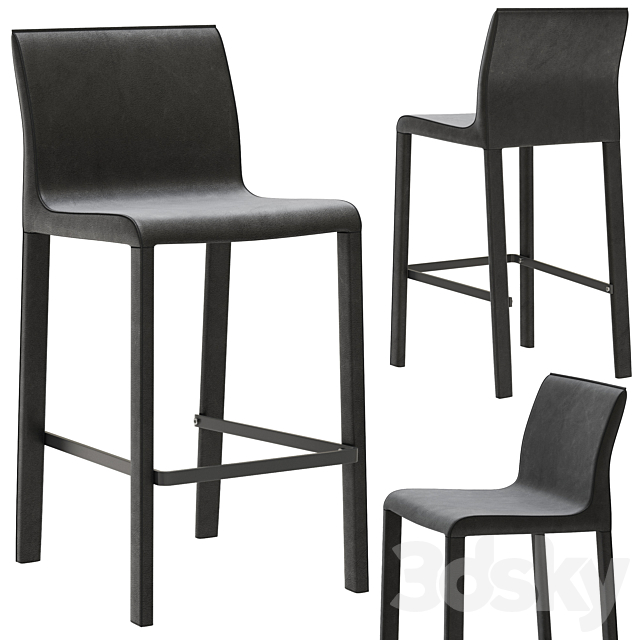 3d Models Chair Coco Republic Brera Leather Barstool