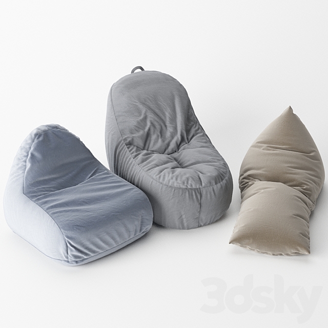 3d Models Arm Chair Set Bean Bags Ikea And Woodnotes