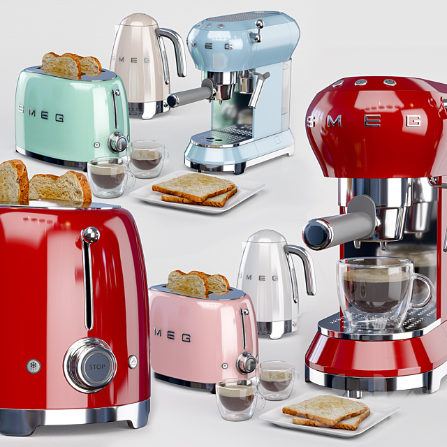 3d models: Kitchen appliance - Set of kitchen appliances SMEG
