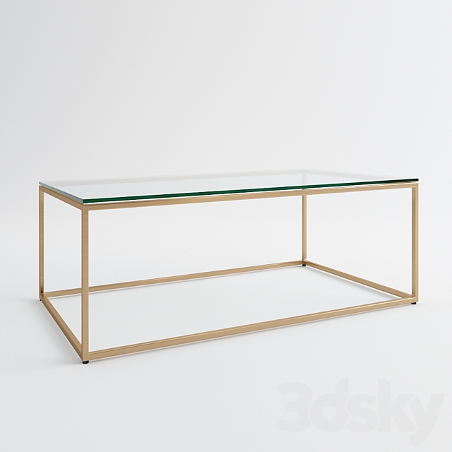 3d Models Table West Elm Streamline Coffee Table