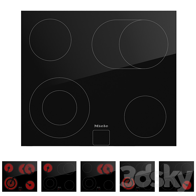 3d Models Kitchen Appliance Ceramic Electric Hob Miele Km 6017