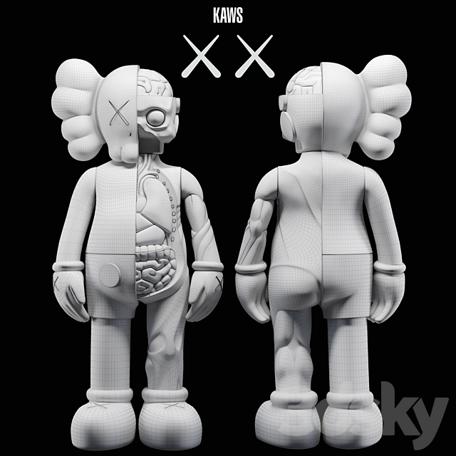 3d Models Toy Kaws Flayed Companion