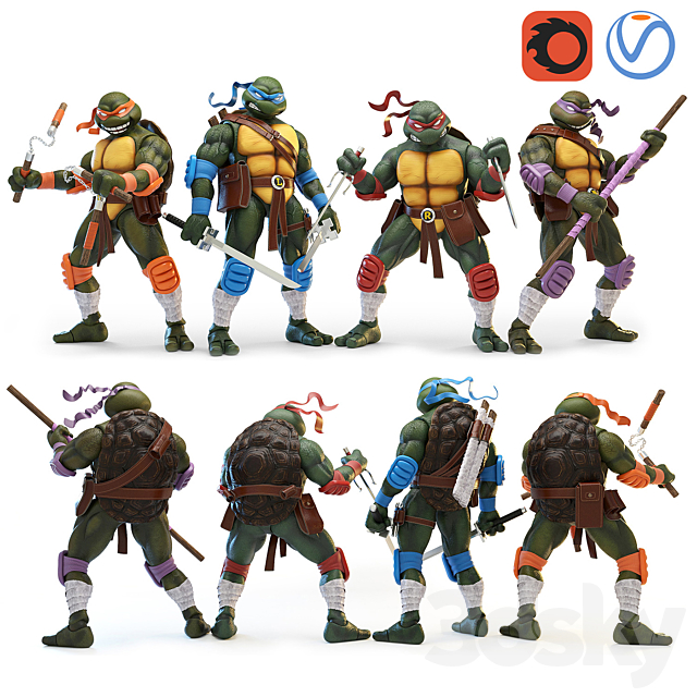 3d Models Toy Teenage Mutant Ninja Turtles Tmnt