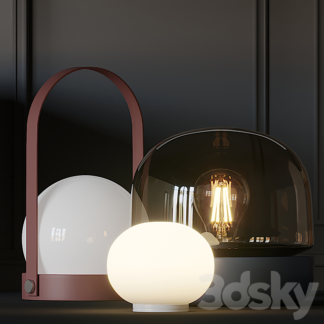 3d Models Table Lamp Carrie Stone, Glo Ball Mini Table Lamp