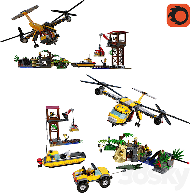 lego air drop helicopter