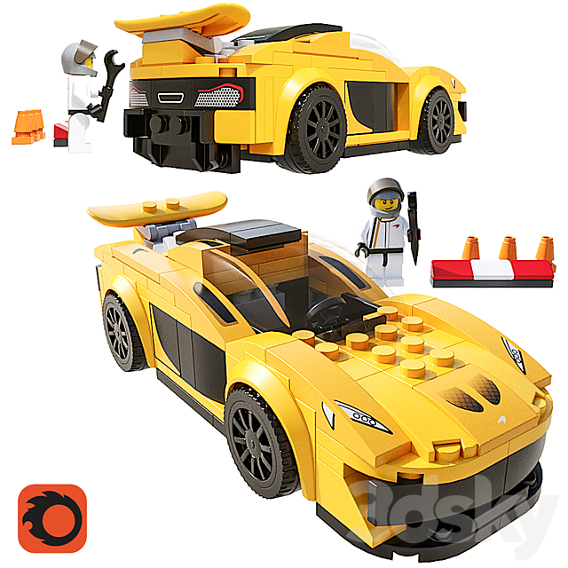 3d Models Toy Lego Mclaren P1