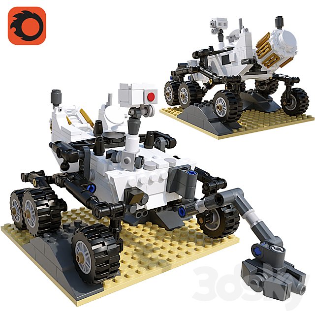 3d Models Toy Lego Nasa Mars Science Laboratory Curiosity Rover