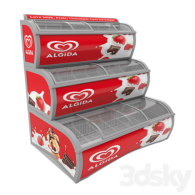 3d Models Shop Algida Ice Cream Fridge