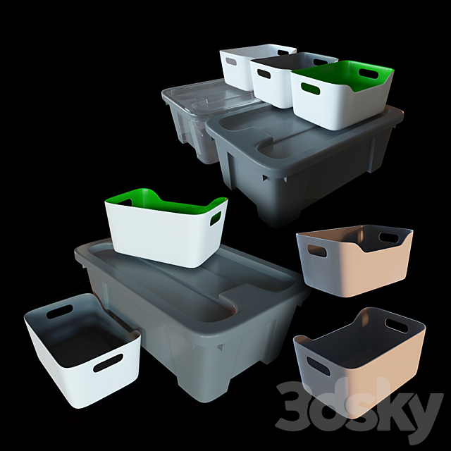 3d Models Other Decorative Objects Ikea Plastic Storage Box