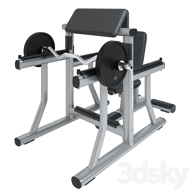 3d Models Sports Life Fitness Signature Series Arm Curl Bench
