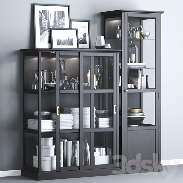 3d Models Wardrobe Display Cabinets Ikea Malsjo Glass Door