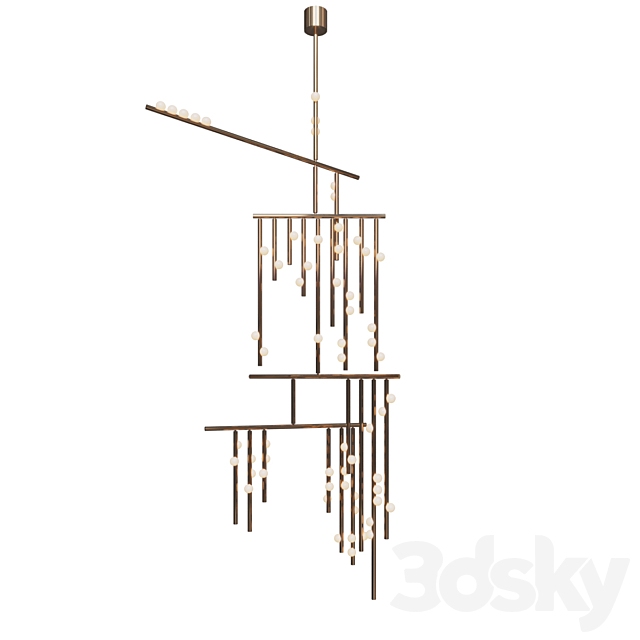 3d Models Chandelier Le Lampade Di Lindsey Adelman