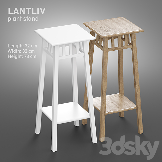 3d Models Table Ikea Lantliv Plant Stand