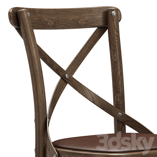 3d Models Chair Restoration Hardware Madeleine Leather Side Chair