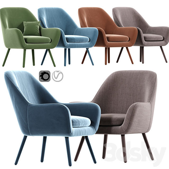 Memphis Velvet Armchair 03 - Arm chair