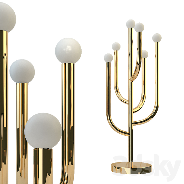 cacti glow brass table lamp