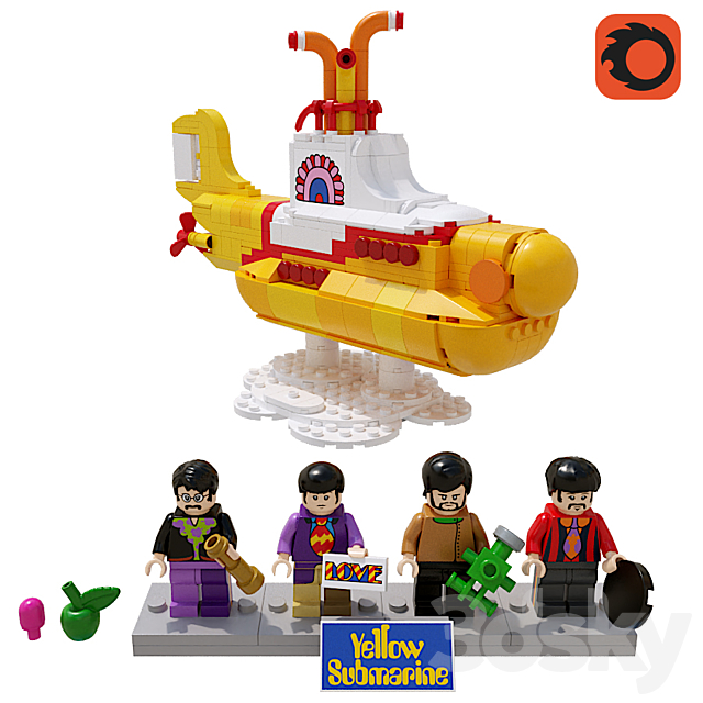 3d Models Toy The Beatles Yellow Submarine