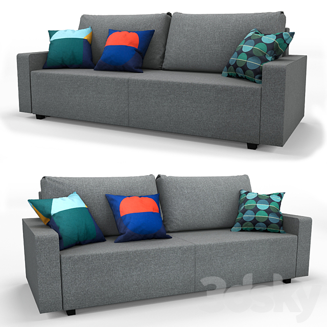 3d Models Sofa Ikea Gimmarp Ikea Gimmarp 3 Seat Sofa Bed