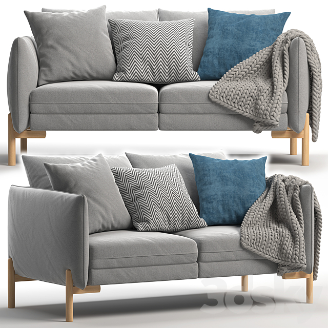 3d Models Sofa John Lewis Partners Pillow Medium 2 Seater Sofa