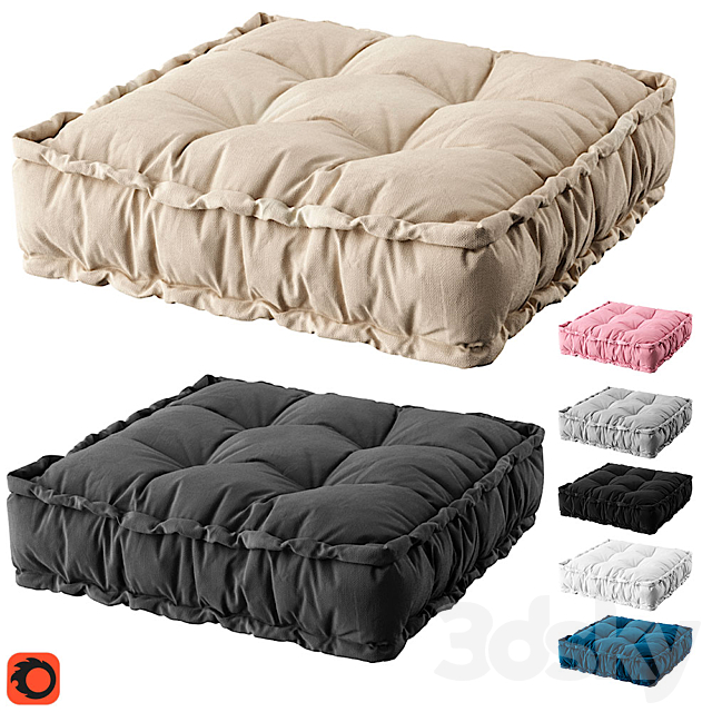 Modern futon pillow Other soft seating 3D Models