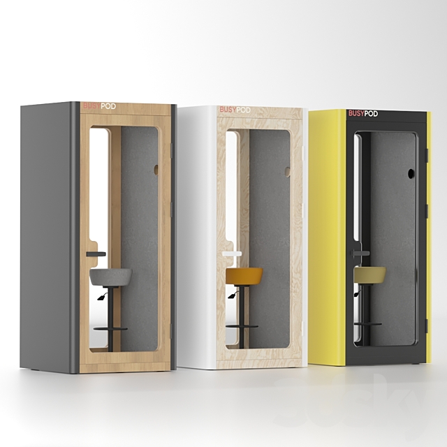 3d Models Office Furniture Busypod Office Phone Booth