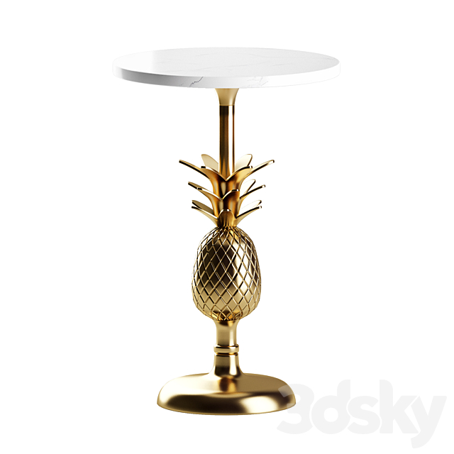 Pineapple Pedestal Side Table by Anthropologie Table 3D Models