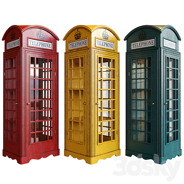 Display Cabinet London Telephone Box, London Phone Booth Cabinet