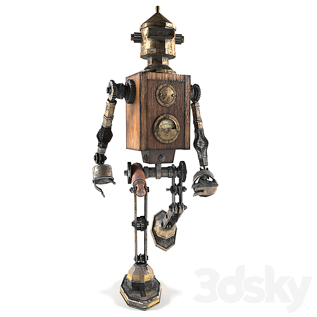 3d Models Sculpture Robot Steampunk