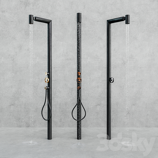 Shower Gessi Outdoor Wellness G01 Faucet 3D Models