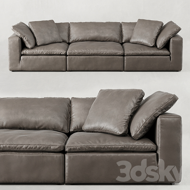 Rh Cloud Modular Leather Sofa, Rh Cloud Leather Sofa