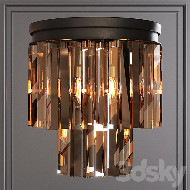 3d Models Ceiling Light Restoration Hardware 1920s Odeon Smoke