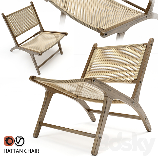 3d Models Arm Chair Rattan Chair Zara Home