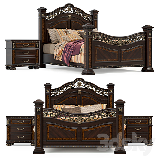 3d Models Bed Storrs Bedroom Set From Astoria Grand Shop