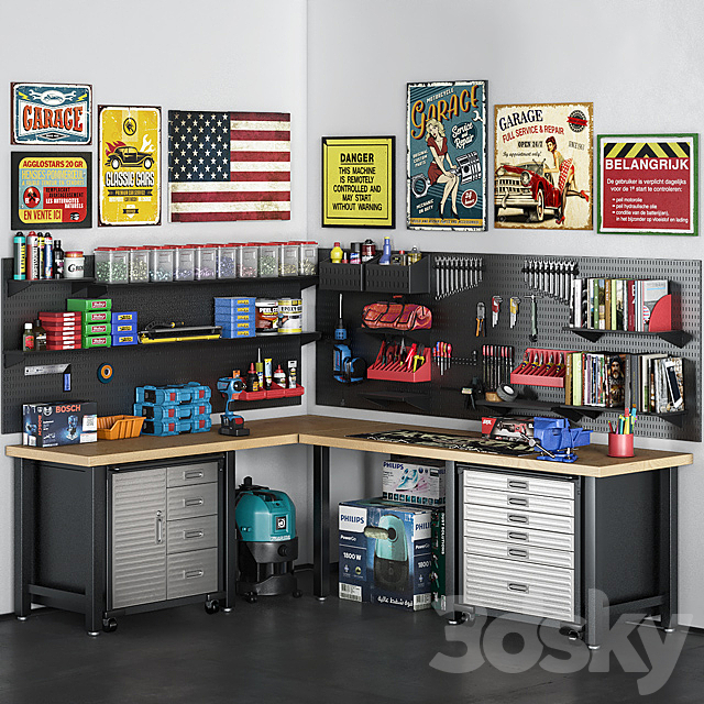3d Models Miscellaneous Garage Tools Set 15