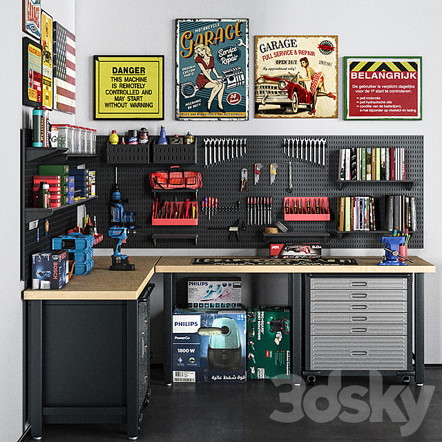 3d Models Miscellaneous Garage Tools Set 15