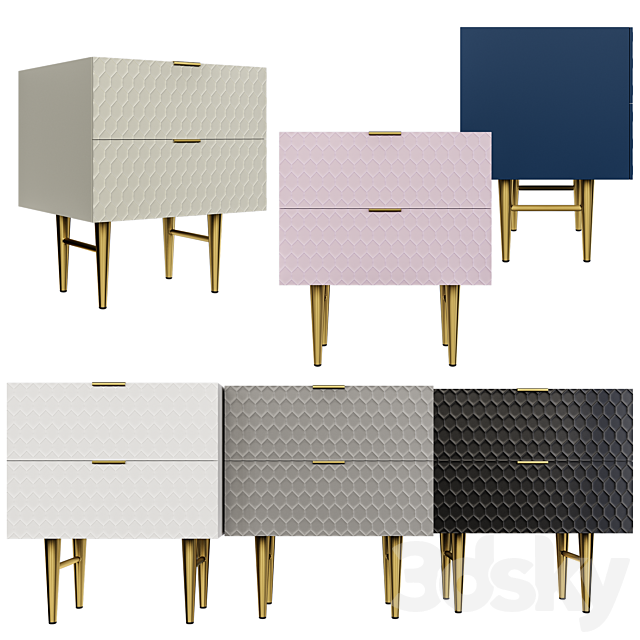 3d Models Sideboard Chest Of Drawer West Elm Audrey Nightstand