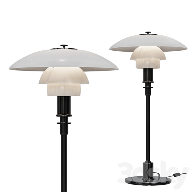 3d Models Table Lamp Louis Poulsen Black Ph3