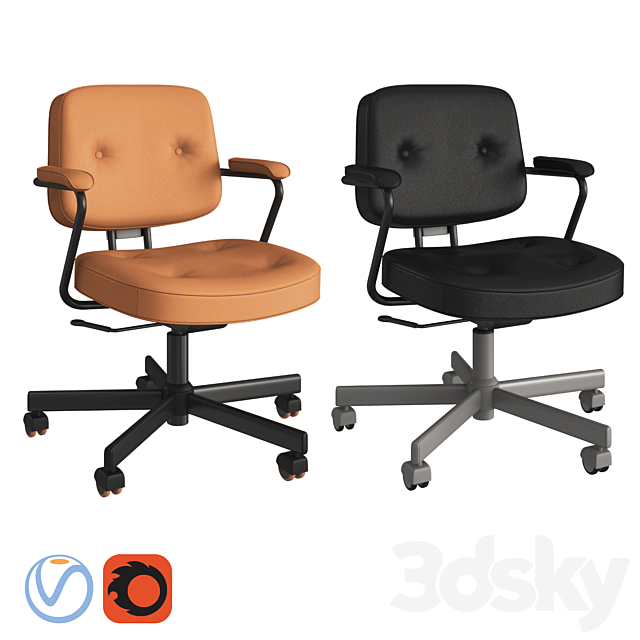 Office Furniture 3d Models, Modern Desk Chair Ikea