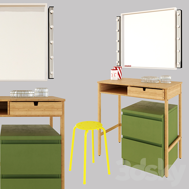 3d Models Dressing Table Ikea Nordkisa