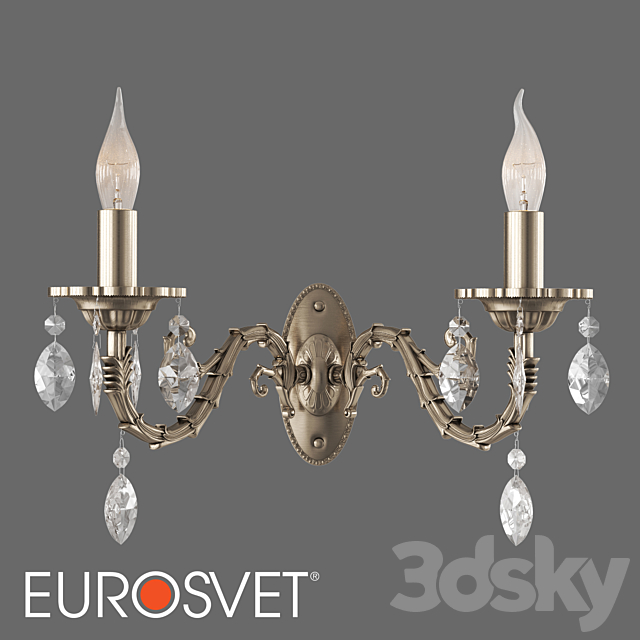 3d Models Wall Light Om Classic Wall Lamp With Crystal Eurosvet