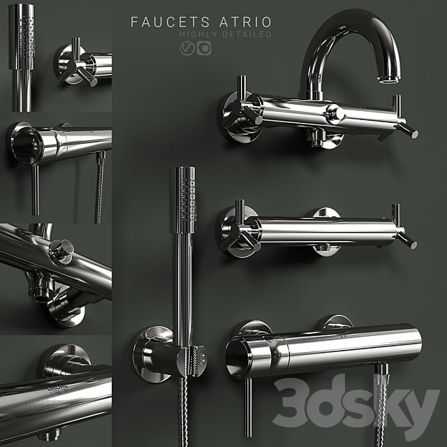3d Models Faucet Faucets Grohe Atrio 3
